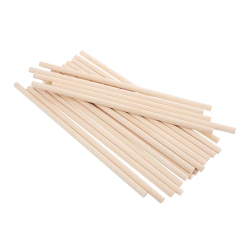DOITOOL 25 Stück DIY Holzstäbchen Birkenholz Runde Dowel Stangen für Kreative Bastelprojekte von Kindern Durchmesser Geeignet für Modellbau und Handwerk von DOITOOL
