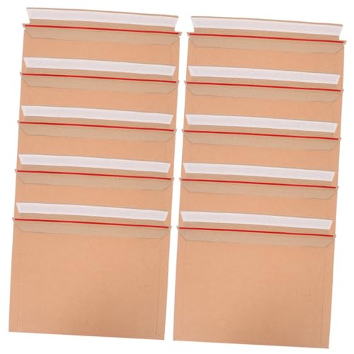 DOITOOL 25 Stück Dokumentenversandtasche Große Versandumschläge Briefumschläge Versandtaschen Aus Pappe Papiermailer Verpackungsmaterial Für Kleine Unternehmen Brown 250g Graues Papier von DOITOOL