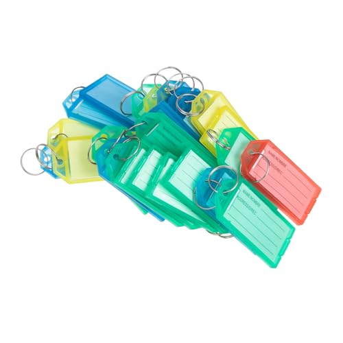 DOITOOL 25 Stück Etiketten für Schlüsselanhänger schlüsselmarkierer schlüsselmarkierung Bezeichner Schlüssel-ID-Tags das Etikett Schlüsseletiketten Schlüsselanhänger Namensschilder Plastik von DOITOOL