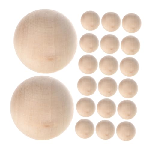 DOITOOL 25 Stück Lotusholzperlen Runde Holzperlen Holzbastelperlen Runde Holzperlen Dekorative Zum Selbermachen Rustikale Perlen Holzkugeln Holzrunden Dekorative von DOITOOL