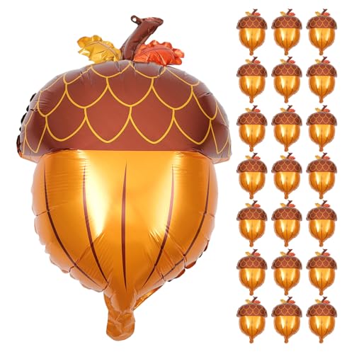DOITOOL 25 Stück Tannenzapfen-Luftballons zum Thema Erntedankfest, große Aluminiumfolien-Luftballons für Erntedankfest im Herbst, Herbst-Mottoparty DOITOOL 25 Stück Tannenzapfen-Luftballons zum Thema Erntedankfest, große Aluminiumfolien-Luftballons für Erntedankfest im Herbst, Herbst-Mottoparty von DOITOOL