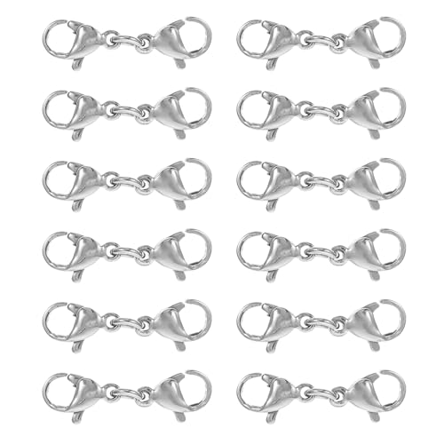 DOITOOL 25 Stück Teiliges Edelstahl Doppel end karabiner Verschlüsse Schmuckverbinder für Armbandverlängerungen Ketten Halsketten DIY Schmuckherstellung Rostfrei Langlebig Vielseitig DOITOOL 25 Stück Teiliges Edelstahl Doppel end karabiner Verschlüsse Schmuckverbinder für Armbandverlängerungen Ketten Halsketten DIY Schmuckherstellung Rostfrei Langlebig Vielseitig von DOITOOL