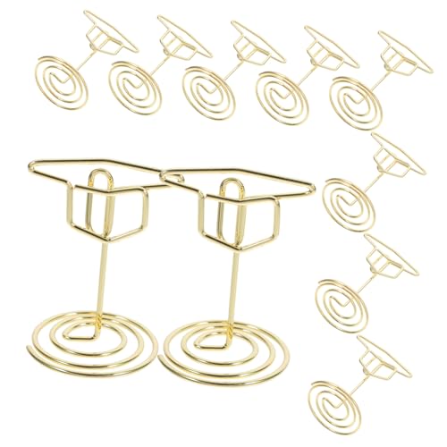 DOITOOL 25 Stück Teiliges Goldfarbene Memo und Fotoklammern in Doktorhut Form Multifunktionale Tischkartenhalter und Notizclips für Abschlussfeiern Eleganter Dokumentenhalter für Büro und DOITOOL 25 Stück Teiliges Goldfarbene Memo und Fotoklammern in Doktorhut Form Multifunktionale Tischkartenhalter und Notizclips für Abschlussfeiern Eleganter Dokumentenhalter für Büro und von DOITOOL