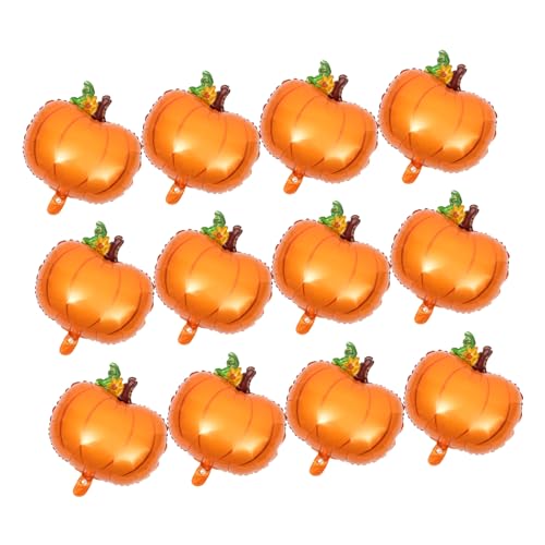 DOITOOL 25 Stück Teiliges Kürbis Folienballon Wiederverwendbare Aluminium Luftballons für Halloween Erntedankfest Deko Vielseitig Einsetzbar für Innen Außenbereiche Herbstliche von DOITOOL