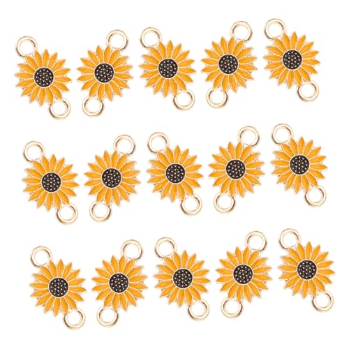 DOITOOL 25 Stück Teiliges Legierungs-daisy-blumen-anhänger mit Doppelöffnung Langlebige Schmuckverbinder für Diy-armbänder Halsketten Ohrringe Zarte Stabile Blumen-charms für Kreative von DOITOOL
