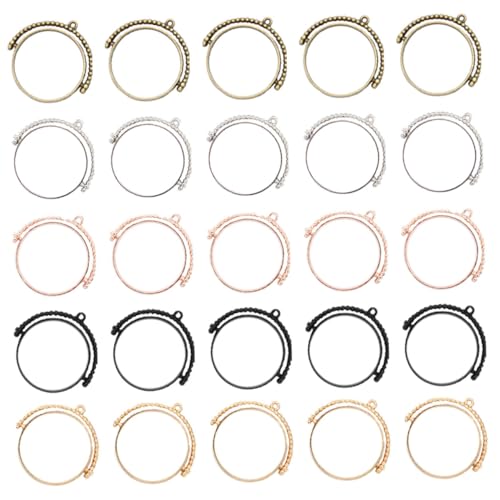DOITOOL 25 Stück Teiliges Runde Offene Legierungsrahmen Anhänger Drehbare Hohle Lünette Charms Langlebige Schmuckzubehör für DIY Halsketten Armbänder Ohrringe Vielseitige Bastelprojekte DOITOOL 25 Stück Teiliges Runde Offene Legierungsrahmen Anhänger Drehbare Hohle Lünette Charms Langlebige Schmuckzubehör für DIY Halsketten Armbänder Ohrringe Vielseitige Bastelprojekte von DOITOOL