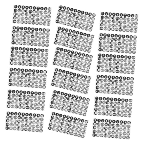 DOITOOL 25Blatt Runde Zahlenaufkleber Selbstklebende Nummern Etiketten Starke Haftung Reflektierende Kleine Nummern Aufkleber Für Lager Büro Werkzeugkasten Organizer von DOITOOL