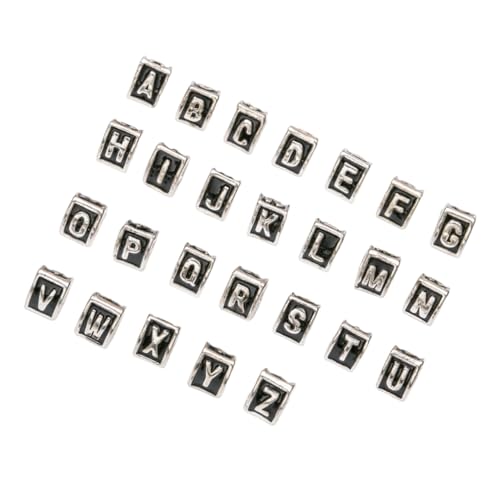 DOITOOL 26 Stck. Handgefertigtes Perlenzubehör Handwerk Schmuck Für Sortiert Brief Herstellung Alphabet Reiz Buchstabenarmbandperlen Armband Buchstabenperlen Legierung DOITOOL 26 Stck. Handgefertigtes Perlenzubehör Handwerk Schmuck Für Sortiert Brief Herstellung Alphabet Reiz Buchstabenarmbandperlen Armband Buchstabenperlen Legierung von DOITOOL