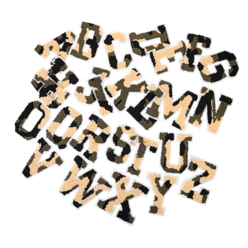 DOITOOL 26 Stück Buchstaben-Patch Dekorationen Brief Vintage-Patches bestickt Alphabet wohnungsdeko ironing buchstaben für stoff aufbügeln Buchstaben klein zum Aufbügeln Handtuchstickerei von DOITOOL