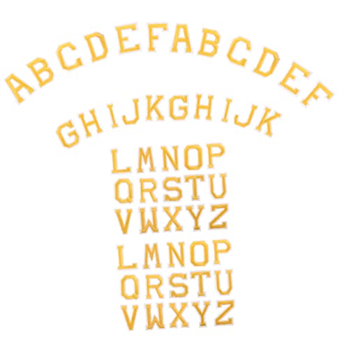 DOITOOL 26 Stück Bügeleisen Buchstaben Patches Set Teiliges Alphabet Aufnäher für Kleidung Hüte und Accessoires Selbstklebend Diy Dekoration Langlebig und Vielseitig Einsetzbar von DOITOOL