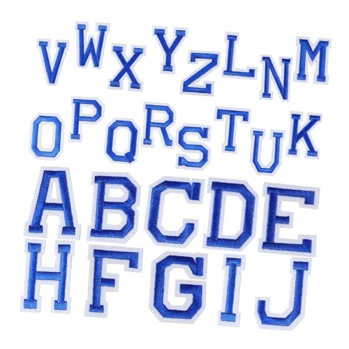 DOITOOL 26 Stück Teiliges Bügel Buchstabenaufnäher aus Langlebigem Polyester Bestickte Alphabet Patches zum Aufbügeln und Annähen Reparaturfähige Stoffflicken für Jacken Hosen Rucksäcke von DOITOOL