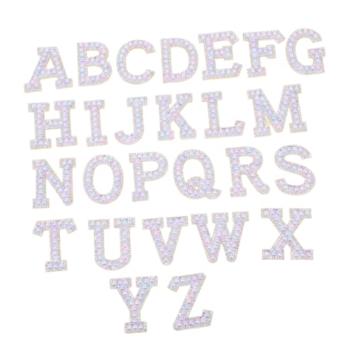 DOITOOL 26 Stück Teiliges Bügel Patches Alphabet Aufnäher für Diy Kleidung Farbenfrohe Strass Applikationen für Textilien Taschen und Jeans DOITOOL 26 Stück Teiliges Bügel Patches Alphabet Aufnäher für Diy Kleidung Farbenfrohe Strass Applikationen für Textilien Taschen und Jeans von DOITOOL