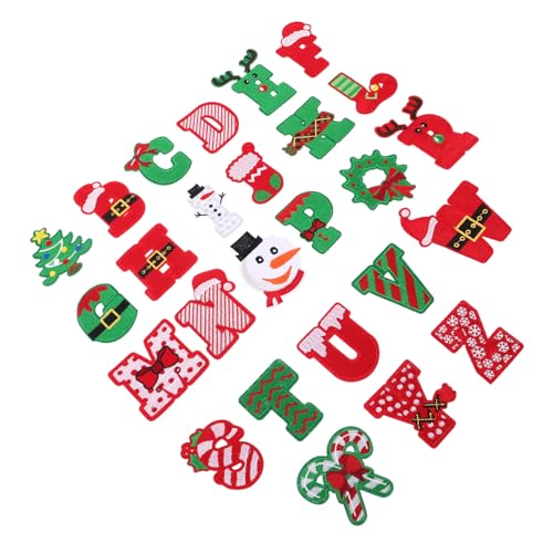 DOITOOL 26 Stück Teiliges Weihnachts bügelbild Bestickten Alphabet aufnähern DIY stickapplikationen zum Aufbügeln für Kleidung Hosen Jacken Jeans Taschen Rucksäcke Festliche DOITOOL 26 Stück Teiliges Weihnachts bügelbild Bestickten Alphabet aufnähern DIY stickapplikationen zum Aufbügeln für Kleidung Hosen Jacken Jeans Taschen Rucksäcke Festliche von DOITOOL