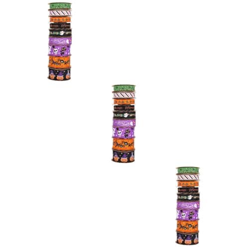 DOITOOL 27 Rollen Halloween Geschenkband mit Kürbis Spinne Skelett Motiven Vielseitig Verwendbare Dekobänder für Geschenkverpackung Basteln Haarschleifen Langlebig und Formstabil DOITOOL 27 Rollen Halloween Geschenkband mit Kürbis Spinne Skelett Motiven Vielseitig Verwendbare Dekobänder für Geschenkverpackung Basteln Haarschleifen Langlebig und Formstabil von DOITOOL