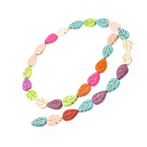 DOITOOL 27 Stück Bunte Jaspis Blattperlen Natürliche Schmucksteine mit Mini bohrung für DIY Armband Halskette Kreative Bastelperlen Zubehör DOITOOL 27 Stück Bunte Jaspis Blattperlen Natürliche Schmucksteine mit Mini bohrung für DIY Armband Halskette Kreative Bastelperlen Zubehör von DOITOOL