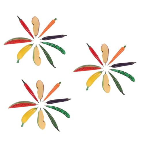 DOITOOL 27 Stück Teiliges Obst und Gemüse Kugelschreiber Glattes Dekorative Stifte für Schüler Party und Bürobedarf Leichte Langlebige Schreibwaren mit Fruchtigem Design von DOITOOL