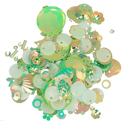 DOITOOL 2Er-Pack Bunte PVC Pailletten mit Mini Perlen Pack DIY Schmuck Zubehör Flache Spacer Beads für Handarbeit Kostüm Basteln von DOITOOL