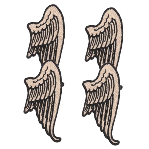 DOITOOL 2Paare Gestickte Patches für Kleidung Cartoon PU Aufnäher für Jacken Rucksäcke und DIY Projekte Teilig Links Rechts von DOITOOL
