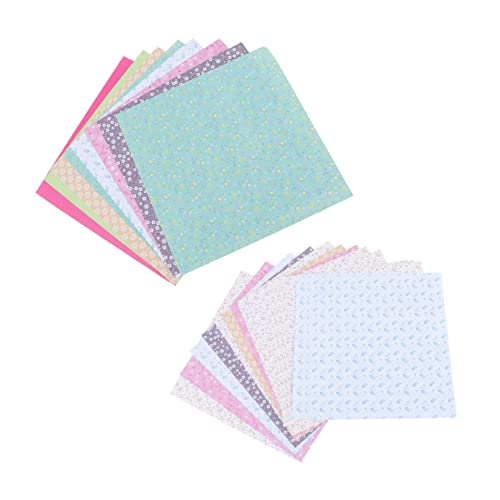 DOITOOL 2Packungen Origami Faltpapier Einseitig Bedrucktes Bastelpapier mit Blumenmuster Quadratische Bastelunterlagen für DIY Projekte von DOITOOL