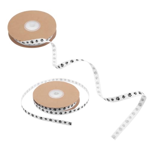 DOITOOL 2Rollen Hundepfoten Motivband Yards Langlebiges Polyesterbastelband für DIY Haustieraccessoires und Dekorationen Weiche Gerippte Textur für Komfort und Flexibilität DOITOOL 2Rollen Hundepfoten Motivband Yards Langlebiges Polyesterbastelband für DIY Haustieraccessoires und Dekorationen Weiche Gerippte Textur für Komfort und Flexibilität von DOITOOL