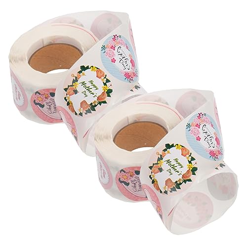 DOITOOL 2Rollen Muttertags Tags Dekorative Aufkleber für Selbstklebende Dekoration von Geschenken Karten und Umschlägen von DOITOOL