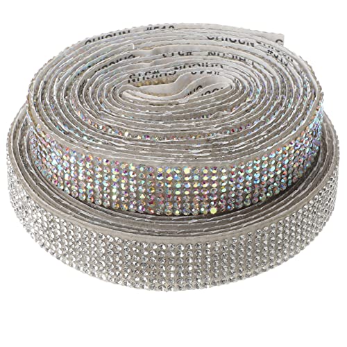 DOITOOL 2Rollen Selbstklebender Strassstreifen für DIY Projekte Ab Farbe Glitzerndes Material für Kleidung Taschen und Handwerksdekoration Vielseitig Einsetzbar von DOITOOL