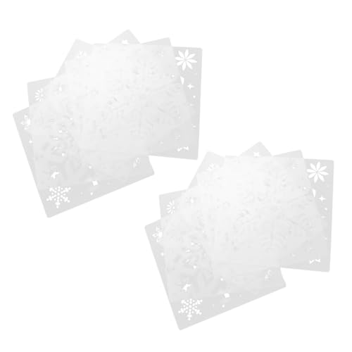 DOITOOL 2Sätze Wiederverwendbare Weihnachts Schneeflocken Schablonen Große DIY Malvorlagen für Kreative Wandgestaltung Winterdeko und Grußkarten Einfach Anzuwenden und Langlebig von DOITOOL