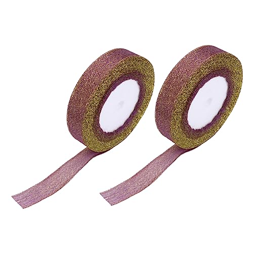 DOITOOL 2Stücke Farbigen Satin Geschenkband für DIY Bastelprojekte für Geburtstagsfeiern Hochzeiten Weihnachtsdekorationen und Mehr Yards pro Leicht von DOITOOL