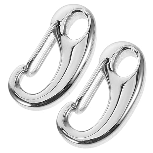 DOITOOL 2Stücke Förmige Federkarabinerhaken DIY Karabiner Für Schlüsselbund Und Hundeleine Langlebige Clips Für Selbstgemachte Seile Und Bastelprojekte von DOITOOL