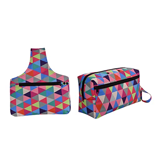 DOITOOL 2Stücke Gedruckte Organizer Taschen Aufbewahrung für Strick und Häkelbedarf Multifunktionale Wollbeutel mit Modischem Design für Nähwerkzeuge von DOITOOL