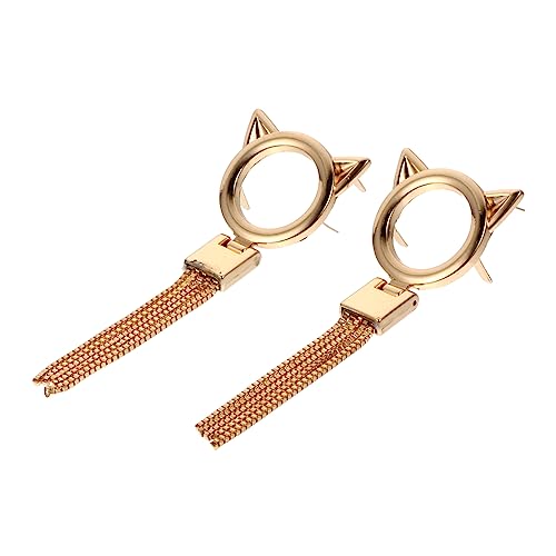DOITOOL 2Stücke Katzenkopf Zierknöpfe Metall für Taschen und Koffer Handgemachte Ornamente für DIY Projekte und Schmuck von DOITOOL