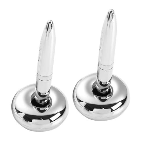 DOITOOL 2Stücke Magnetische Kugelschreiber mit Vertikaler Basis Elegante Schreibgeräte aus Metall für Büro und Schreibtisch für Stilvolle Präsentation von DOITOOL