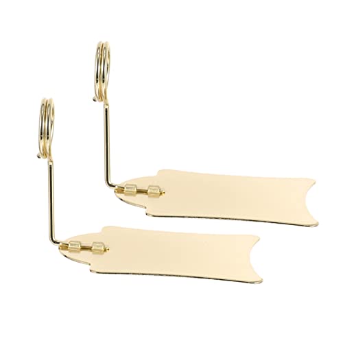 DOITOOL 2Stücke Metall Preisschilder Clips für Supermarkt Werbung Robuste Etikettenhalter für Menüs Fotos Preisschilder Goldfarben Vielseitig Einsetzbar von DOITOOL