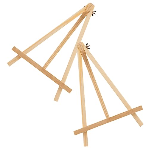 DOITOOL 2Stücke Mini Holzstaffelei für Gemälde und Fotopräsentation Verstellbare Tischstaffelei für Kunstunterricht und Kreative Projekte von DOITOOL