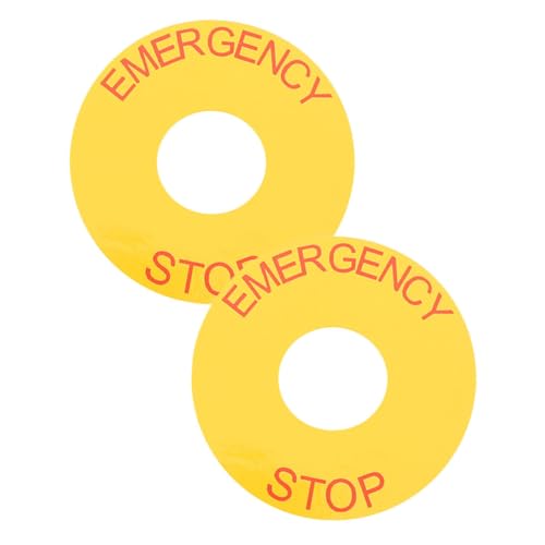 DOITOOL 2Stücke Not aus Schild Aufkleber Stoppschild für Maschinen Warnaufkleber für Sicherheitsanwendungen Langlebig und Auffällig zur Risikominderung Notfällen DOITOOL 2Stücke Not aus Schild Aufkleber Stoppschild für Maschinen Warnaufkleber für Sicherheitsanwendungen Langlebig und Auffällig zur Risikominderung Notfällen von DOITOOL