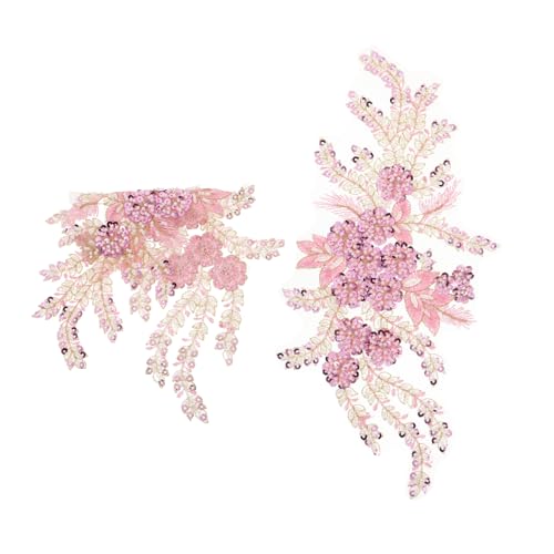 DOITOOL 2Stücke Rosa Pailletten Aufnäher für Hochzeitskleider Abendmode und DIY Designs Einfach für Projekte DOITOOL 2Stücke Rosa Pailletten Aufnäher für Hochzeitskleider Abendmode und DIY Designs Einfach für Projekte von DOITOOL