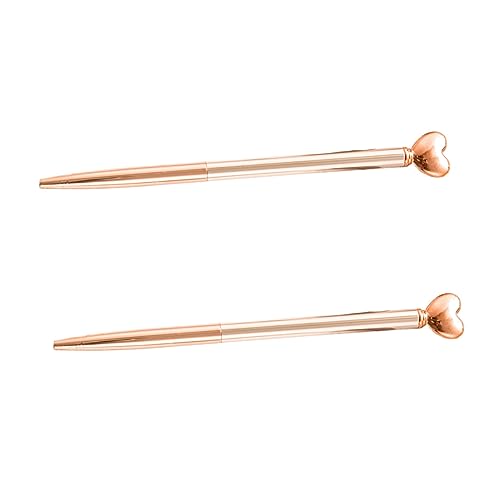 DOITOOL 2Stücke Roségold Kugelschreiber Herzform Schreibstifte Für Büro Und Studentenbedarf Design Für Kreative Beschriftungen DOITOOL 2Stücke Roségold Kugelschreiber Herzform Schreibstifte Für Büro Und Studentenbedarf Design Für Kreative Beschriftungen von DOITOOL