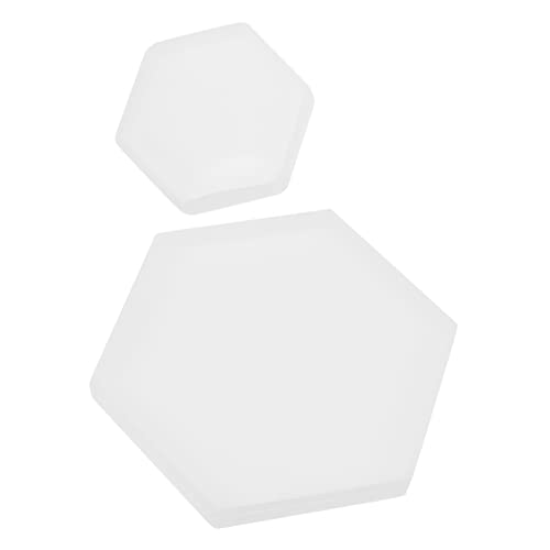 DOITOOL 2Stücke Silikon Untersetzerform Teiliges Hexagon Epoxidharz Gießform DIY Silikonformen für Tischdekoration für Familienfeiern und Bastelprojekte von DOITOOL