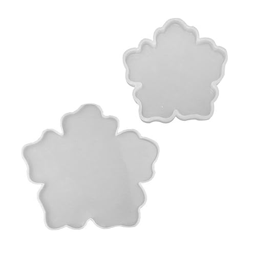 DOITOOL 2Stücke Silikonform für Untersetzer Blumenform DIY Gießform für Bastelprojekte Farblos und Wiederverwendbar für Teelichthalter und Dekoration DOITOOL 2Stücke Silikonform für Untersetzer Blumenform DIY Gießform für Bastelprojekte Farblos und Wiederverwendbar für Teelichthalter und Dekoration von DOITOOL