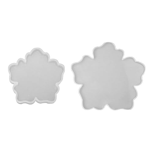 DOITOOL 2Stücke Silikonformen für Blumenuntersetzer DIY Gießformen Hochwertigem Silikon für Tassenuntersetzer Langlebig und Leicht zu Reinigen von DOITOOL