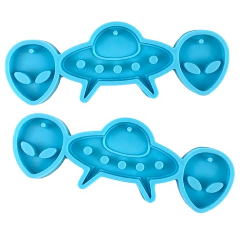 DOITOOL 2Stücke Silikonformen für DIY Schmuck Raumschiff und Alien Ohrringe Flexible Gießform für Anhänger für Epoxidharz Bastelprojekte Sicher und Einfach zu Bedienen DOITOOL 2Stücke Silikonformen für DIY Schmuck Raumschiff und Alien Ohrringe Flexible Gießform für Anhänger für Epoxidharz Bastelprojekte Sicher und Einfach zu Bedienen von DOITOOL