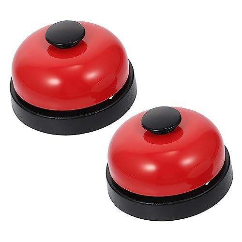 DOITOOL 2Stücke Spielglocken Handglocke für Tischglocke für Anruf Glockenspielzeug für Restaurants und Service Langlebiges Material mit Deckel und Schwarzem Boden von DOITOOL