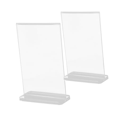 DOITOOL 2Stücke Tischkartenhalter aus Acryl Vertikale Display für Menüs und Dokumente Hochtransparente Kartenhalter Stabil und Staubgeschützt von DOITOOL