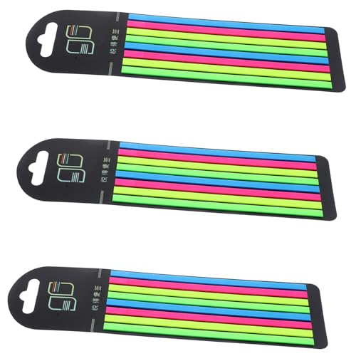 DOITOOL 3 Boxen Boxen Fluoreszierende Haftnotizen Selbstklebende Mehrfarbige Notizstreifen Professionelle Page Marker Wiederverwendbare Highlight Strips für Schule und Büro von DOITOOL