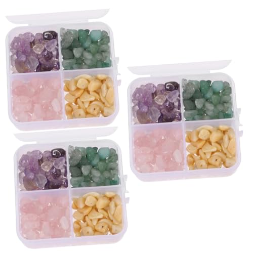 DOITOOL 3 Boxen Kiesbox Edelsteinperlen natürlicher Chip selbstgemachte Steine unregelmäßige Steinperle DIY handgefertigte Perlen natürliche Edelstein-Chip-Perlen Kies Edelsteinperle DOITOOL 3 Boxen Kiesbox Edelsteinperlen natürlicher Chip selbstgemachte Steine unregelmäßige Steinperle DIY handgefertigte Perlen natürliche Edelstein-Chip-Perlen Kies Edelsteinperle von DOITOOL