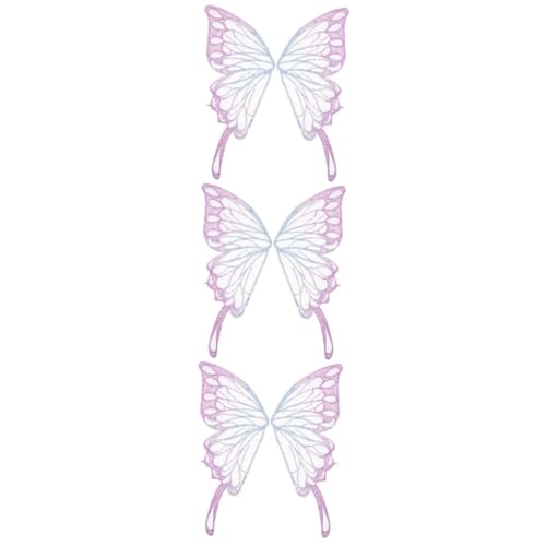 DOITOOL 3 Paare Butterfly Applikationen Polyester Gestickte Schmetterlings Patches für DIY Bastelarbeiten Kleidung Taschen und Hochzeitsdekorationen von DOITOOL
