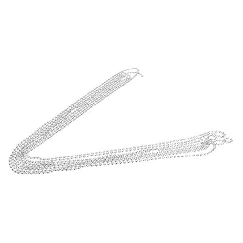 DOITOOL 3 Perlenverbindungskopf Schlüssel Durchmesser Kugel Kugelketten Perlenkugelkette Anschlüsse Ball Kugelkette mit Verbindungsstücken Kugelkette aus Edelstahl Perlenkette Silver von DOITOOL