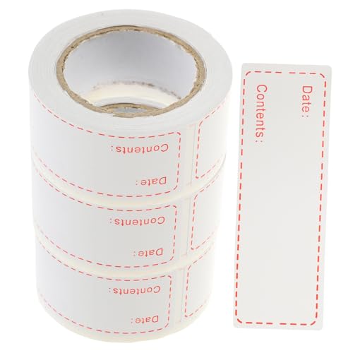 DOITOOL 3 Rollen Abnehmbare Rote Küchenaufkleber Wiederverwendbare Lebensmittel Aufbewahrungs Etiketten für Plastikbehälter Gefrier und Lagerkennzeichnung Leicht Lesbar DOITOOL 3 Rollen Abnehmbare Rote Küchenaufkleber Wiederverwendbare Lebensmittel Aufbewahrungs Etiketten für Plastikbehälter Gefrier und Lagerkennzeichnung Leicht Lesbar von DOITOOL