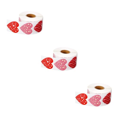 DOITOOL 3 Rollen Aufkleber Hochzeit Herzen Rosa Dekorationen Valentinstag Liefert Klebeetiketten in Herzform DOITOOL 3 Rollen Aufkleber Hochzeit Herzen Rosa Dekorationen Valentinstag Liefert Klebeetiketten in Herzform von DOITOOL