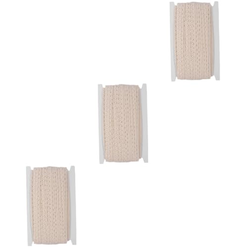 DOITOOL 3 Rollen Baumwollspitze Diy Bastelbedarf Spitzenband für Tischdecken Vorhänge Bekleidung und Dekoration Yards Vielseitig Einsetzbar Langlebig und Farbecht von DOITOOL